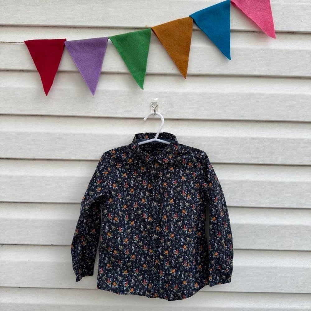 NEXT fall animal print button up shirt